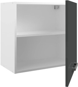 Κρεμαστό ντουλάπι Jeden 60-Γκρι Γυαλιστερό - Λευκό