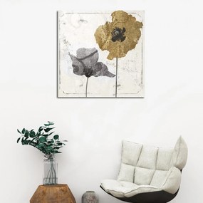 ΠΙΝΑΚΑΣ ΚΑΜΒΑΣ GOLDEN FLOWER  45x45x3 εκ.