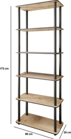 Βιβλιοθήκη Δρυς BOOKCASE 60x30x173