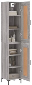 vidaXL Μπουφές Sonoma Γκρι 34,5 x 34 x 180 εκ. από Επεξεργασμένο Ξύλο