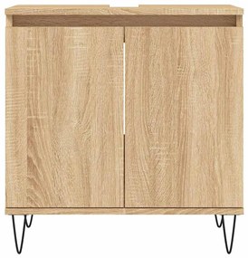 vidaXL Ντουλάπι Μπάνιου Sonoma Δρυς 58 x 33 x 60 εκ. από Επεξεργ. Ξύλο
