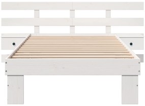 vidaXL Σκελετός Κρεβατιού Λευκό 90 x 190 cm Μασίφ ξύλο πεύκου