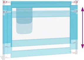 vidaXL Μπάρα Κρεβατιού Προστατευτική Μπλε 90 x 25 εκ. Υφασμάτινη