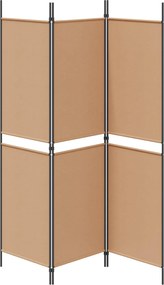 vidaXL 3-Panel Room Divider Μπεζ 150 x 180 cm Ύφασμα