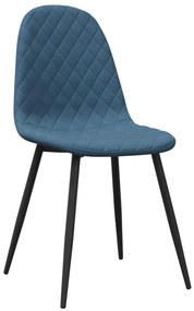 vidaXL Καρέκλες Τραπεζαρίας 6 τεμ. Μπλε Βελούδινες