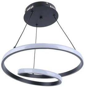 POWERTECH LED φωτιστικό οροφής HLL-0154, 25W, 4000K, Φ40cm, 1m, μαύρο