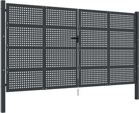 vidaXL Πόρτα Κήπου Ανθρακί 400x175 εκ. Ατσάλι