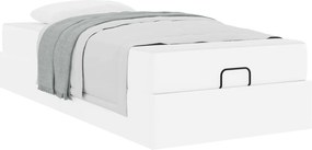 vidaXL Σκελετός κρεβατιού με στρώμα Άλλο 2 pcs Λευκό PVC