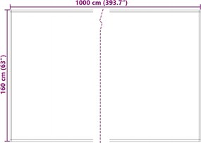 vidaXL Ύφασμα αντικατάστασης τέντας Καφέ 1000 x 160 εκ. Πολυεστέρας