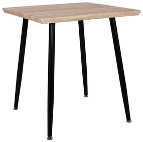 Dining Table PALOMA  70x70x76.5, sonoma, black legs