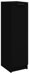 Παπουτσοθήκη Μαύρη 30 x 35 x 100 εκ. από Επεξεργασμένο Ξύλο - Μαύρο