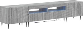 vidaXL 3 Τεμάχια LED Τηλεοπτική Ντουλάπα Γκρι Sonoma