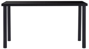 vidaXL Τραπεζαρία Μαύρη 140 x 70 x 75 εκ. από Ψημένο Γυαλί