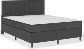 vidaXL Κρεβάτι Boxspring Σκούρο Γκρι 180 x 200 εκ. Υφασμάτινο