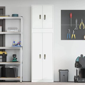 vidaXL Ντουλάπι αποθήκευσης 2 τμχ. 60 x 40 x 210 εκ Ατσάλι Κλειδώσιμο
