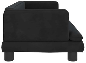 vidaXL Καναπές Παιδικός Μαύρο 80 x 45 x 30 εκ. από Βελούδο