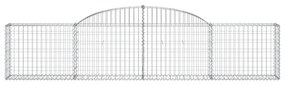 vidaXL Συρματοκιβώτια Τοξωτά 3 τεμ. 300x30x60/80 εκ. Γαλβαν. Ατσάλι