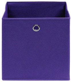 vidaXL Κουτιά Αποθήκευσης 4 τεμ. Μοβ 28x28x28 εκ. Ύφασμα Non-woven