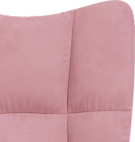 vidaXL Πολυθρόνα Relax Ροζ Βελούδινη