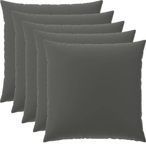 vidaXL Κάλυμμα Μαξιλαριού 6 pcs HEERLEN Ανθρακί 80 x 80 cm Πολυεστέρας