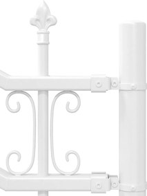 vidaXL Φράχτης Κήπου Kampen Λευκό 240 x 140 cm
