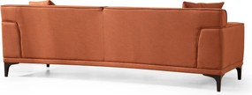 Τριθέσιος Καναπές Πορτοκαλί PETRA 86x215x87