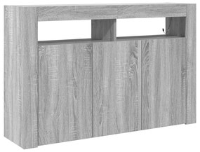 vidaXL Βιτρίνα Γκρι sonoma Κατασκευασμένο ξύλο 116 x 30 x 75 εκ Βιτρίνα