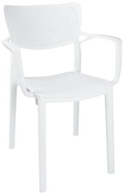 Armchair Frontline PP color white 56x50x83 εκ.