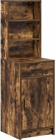 vidaXL Highboard Καπνιστό Δρύς 41 x 40 x 135 εκ Επεξεργασμένο Ξύλο