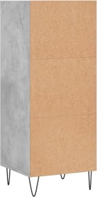 vidaXL Ντουλάπι Γκρι Σκυροδέματος 34,5x32,5x90 εκ. Επεξεργασμένο Ξύλο