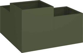 vidaXL Γλάστρα Κήπου Λαδί 80 x 80 x 48 εκ. Ατσάλι