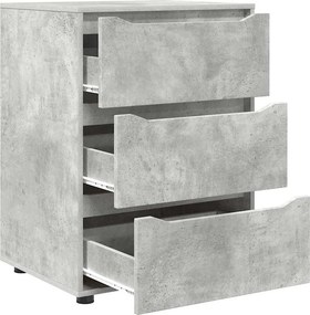 vidaXL Ντουλάπι αποθήκευσης Σκυρόδεμα Γκρι 60 x 48 x 81 εκ