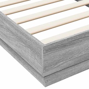 vidaXL Πλαίσιο Κρεβατιού Γκρι Sonoma 90 x 190 εκ. Επεξεργασμένο Ξύλο