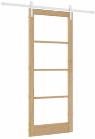 vidaXL Συρόμενη Πόρτα ORKDAL Καφέ 86 x 211 cm Μασίφ ξύλο πεύκου