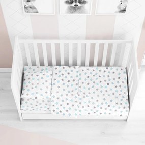 Σεντόνι Κούνιας Με Λάστιχο (70x140+15) Dimcol Star 104 Sky Blue