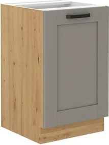 Επιδαπέδιο ντουλάπι νεροχύτη Nelor 50 ZL 1F BB-Γκρι σπέσιαλ - Φυσικό