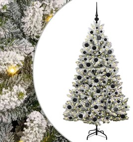 vidaXL Τεχνητό Χριστουγεννιάτικο Δέντρο Πράσινο και Λευκό 180 cm