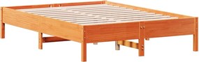 vidaXL Σκελετός Κρεβ. Χωρίς Στρώμα Καφέ Κεριού 120x190 εκ Μασίφ Πεύκο