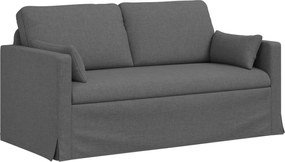 vidaXL Καναπές 2 pcs Σκούρο Γκρι