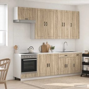 vidaXL Μονάδα κουζίνας PORTO 8 pcs Sonoma Δρυς Επεξεργασμένο Ξύλο