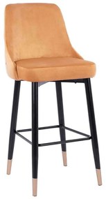 Σκαμπό Μπαρ Serenity HM8519.09 51Χ58Χ110Υcm Gold Σετ 2τμχ Velvet, Metal