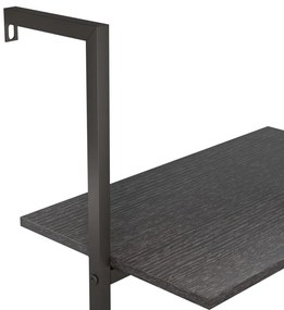 vidaXL Ραφιέρα Κεκλιμένη 4 Επιπέδων Μαύρη 64 x 35 x 152,5 εκ.