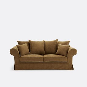 Καναπές-κρεβάτι, 2 ή 3 θέσεων, από μελανζέ πολυεστέρα, Adelia