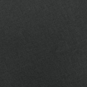 vidaXL Μπερζέρα Σκούρο Γκρι Υφασμάτινη με Υποπόδιο