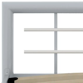 vidaXL Πλαίσιο Κρεβατιού Γκρι / Λευκό 180 x 200 εκ. Μεταλλικό