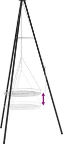 vidaXL Τρίποδας Κατασκήνωσης 2 pcs Μαύρο Ατσάλι