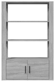 vidaXL Ντουλάπι Γκρι Sonoma 80x30x119,5 εκ. από Επεξεργασμένο Ξύλο