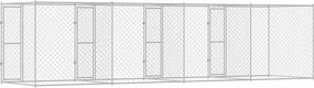vidaXL Κλουβί σκύλου Ασημί 800 x 200 x 200 εκ. Επικαλυμμένος Χάλυβας