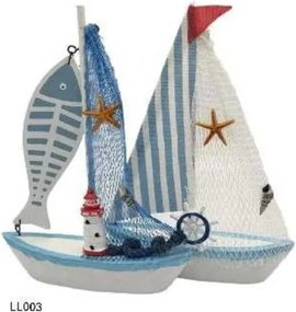 Διακοσμητικό Souvenir Καραβάκι - LL003 - Σετ 4 τεμάχια - 921010