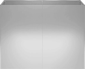 vidaXL Γλάστρα Κήπου Ασημί 80 x 40 x 60 cm Γαλβανισμένος Χάλυβας